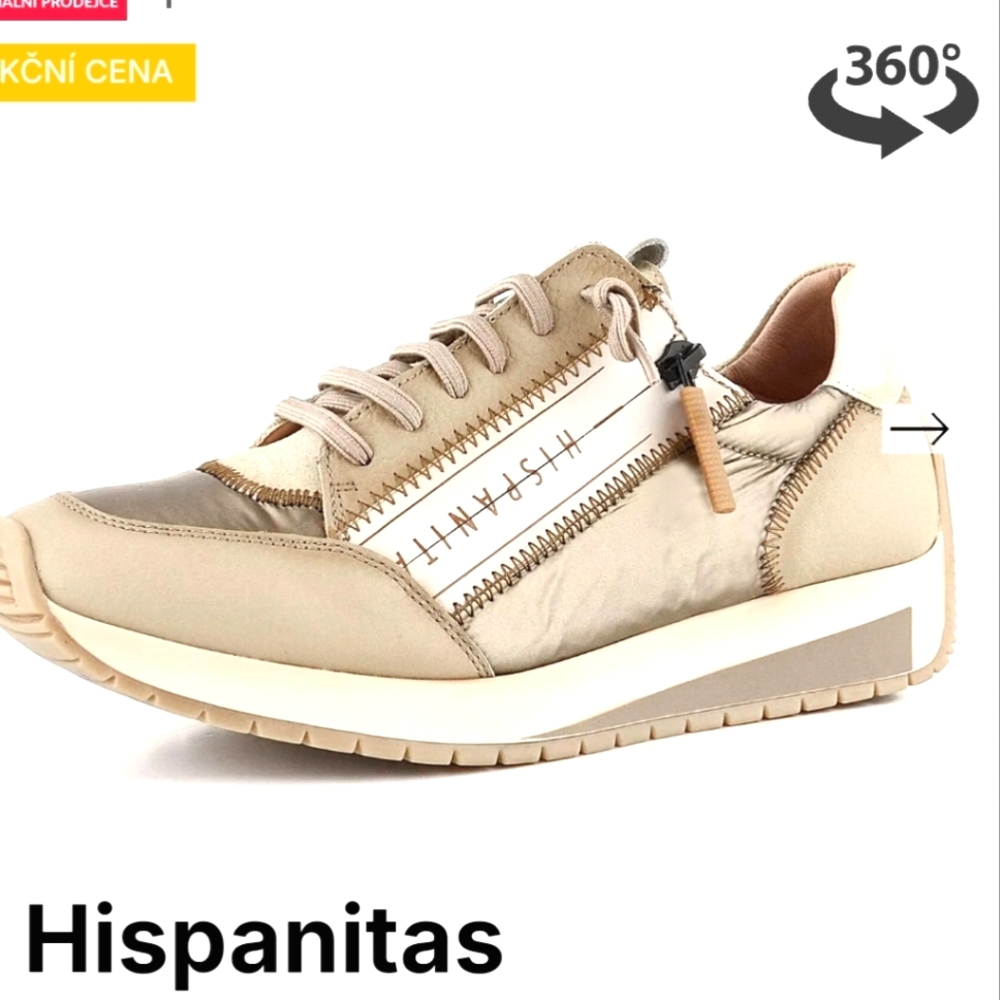 Hispanitas Women's Beige Sneakers
